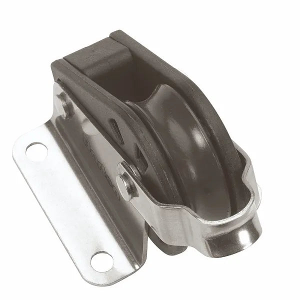 30mm Plain Bearing Pulley Block Single Upright with Becket