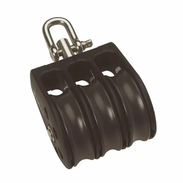 30mm Plain Bearing Pulley Block Triple with Swivel