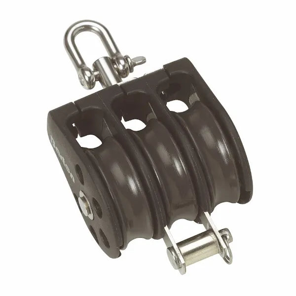 30mm Plain Bearing Pulley Block Triple Swivel and Becket