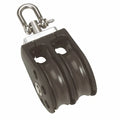 35mm Plain Bearing Pulley Block Double with Swivel