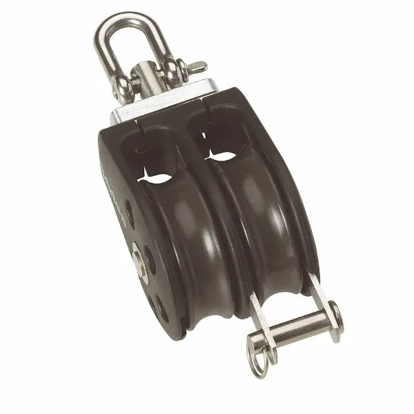 35mm Plain Bearing Pulley Block Double Swivel and Becket