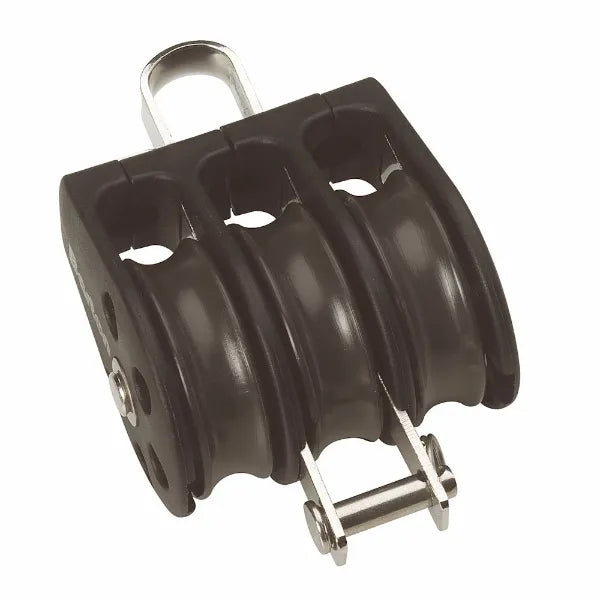 35mm Plain Bearing Pulley Block Triple Fixed Eye and Becket