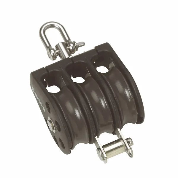 35mm Ball Bearing Pulley Block Triple Swivel and Becket