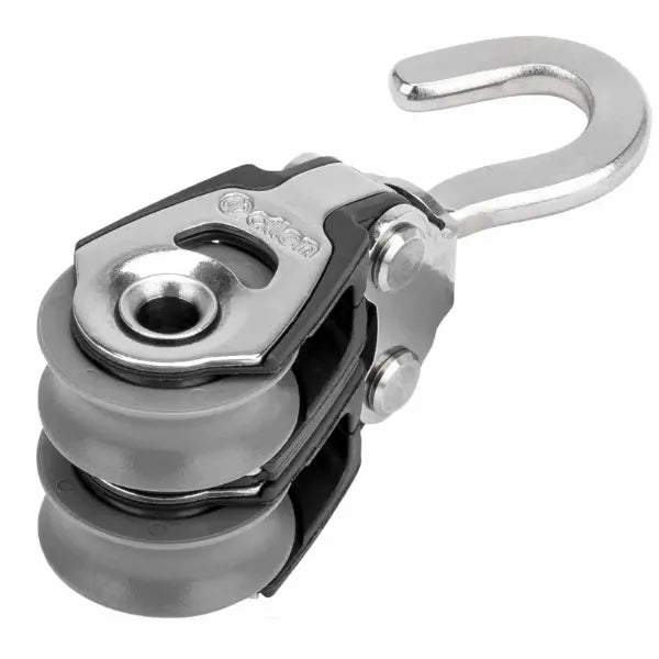 20mm plain bearing double block with swivel hook