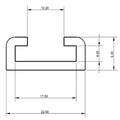 Track drilled 300mm black