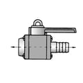 1-1/4 inch Valve Inline Female Thread Base with Straight Barb Top