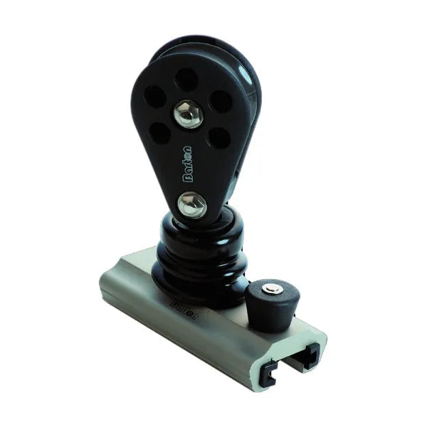 25mm T Track Stand Up Block 54mm Plain Bearing Sheave on 25mm Slide with Plunger