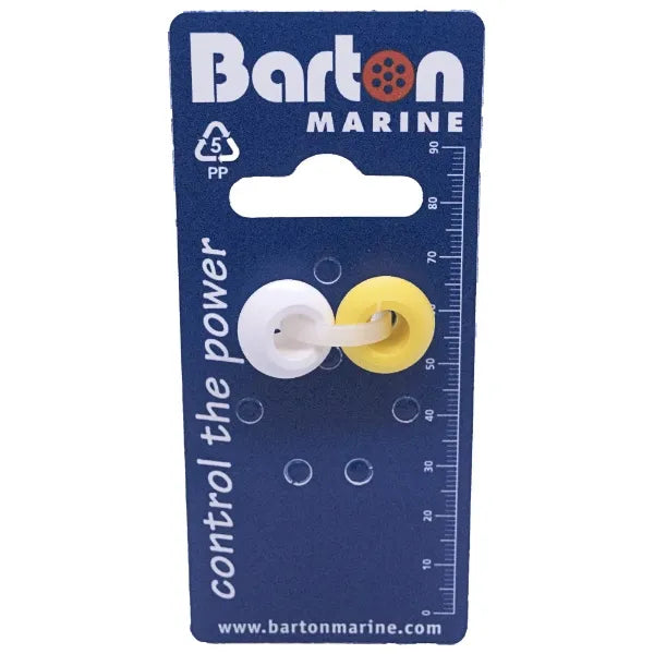 4mm Rope Stoppers Yellow and White