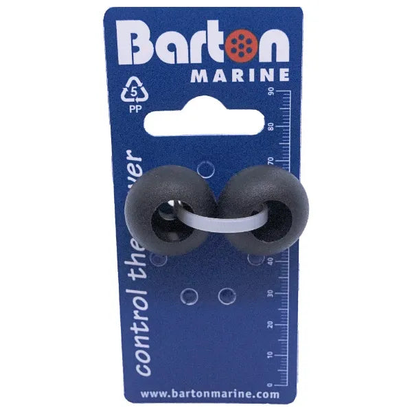 6mm rope stoppers 2 x Black