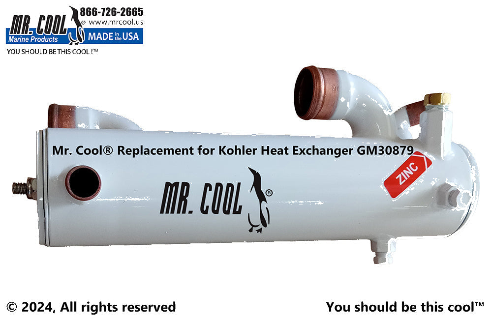 KOHLER 6.5 8.0 EFOZD HEAT EXCHANGER 359398, 30879 Replacement MR COOL