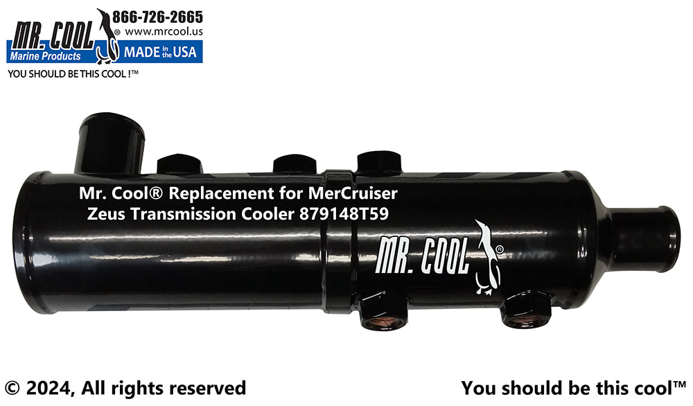 Cummins - Mercruiser 879148T59 / 8M0181739 Zeus 3000 Vertical Transmission / Power Steering Oil Cooler Replacement