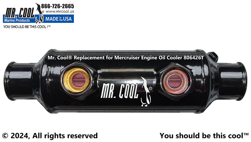 Mercruiser 806426T Oil (1/2") Cooler 2X5" Replacement MR COOL