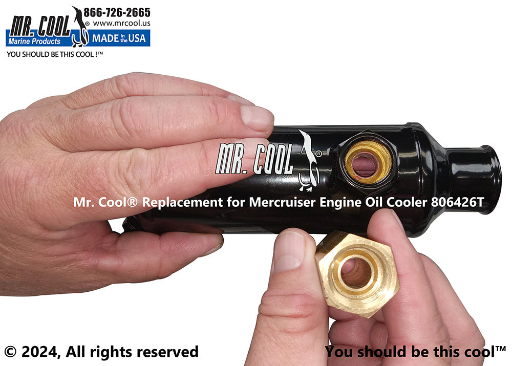 Mercruiser 806426T Oil (1/2") Cooler 2X5" Replacement MR COOL