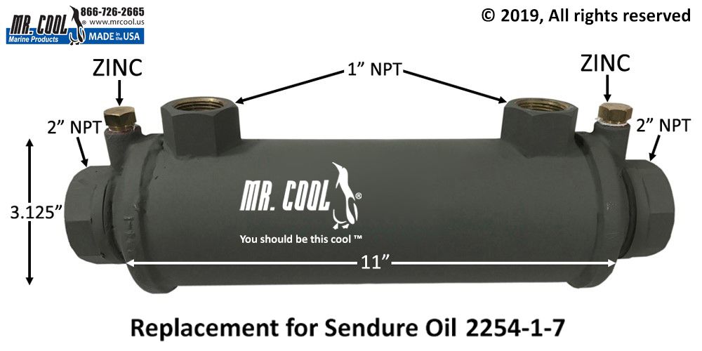 2254-1-7 Sendure Oil Cooler replacement
