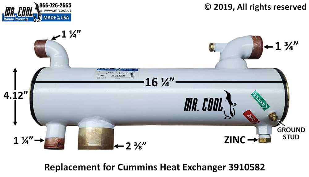 Cummins 4BT / A3.9 Heat Exchanger 3910582   Replacement