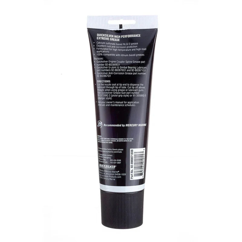Quicksilver 8M0071838 High Performance Extreme NLGI 2 Marine Grease 227g