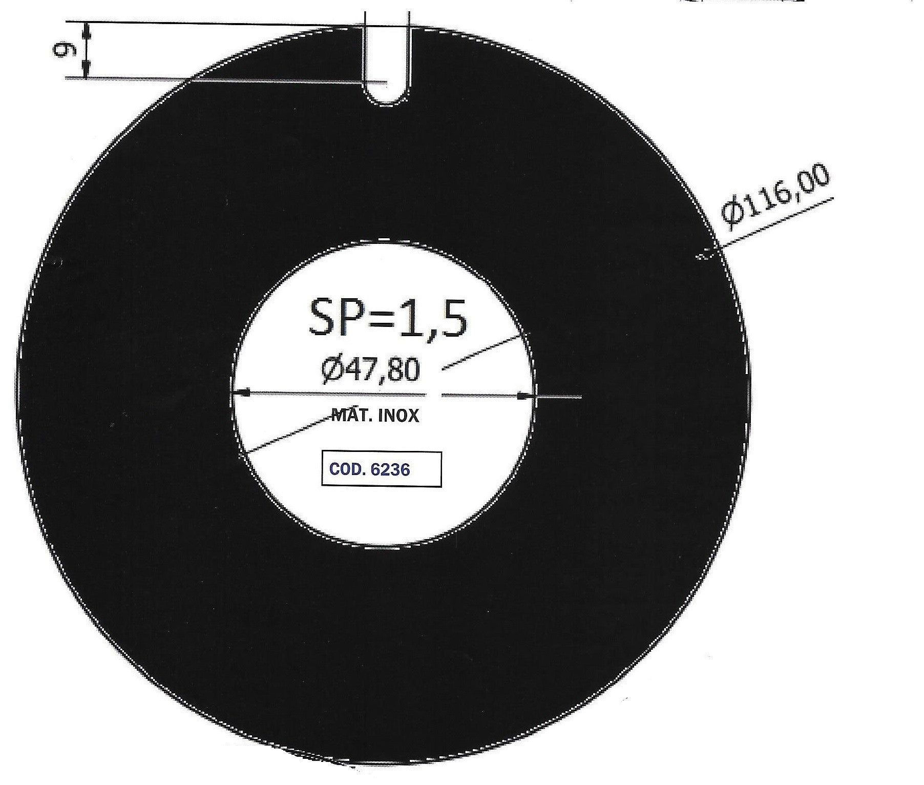 Wear Plate (Sherwood 23112) Replacement AN 6236