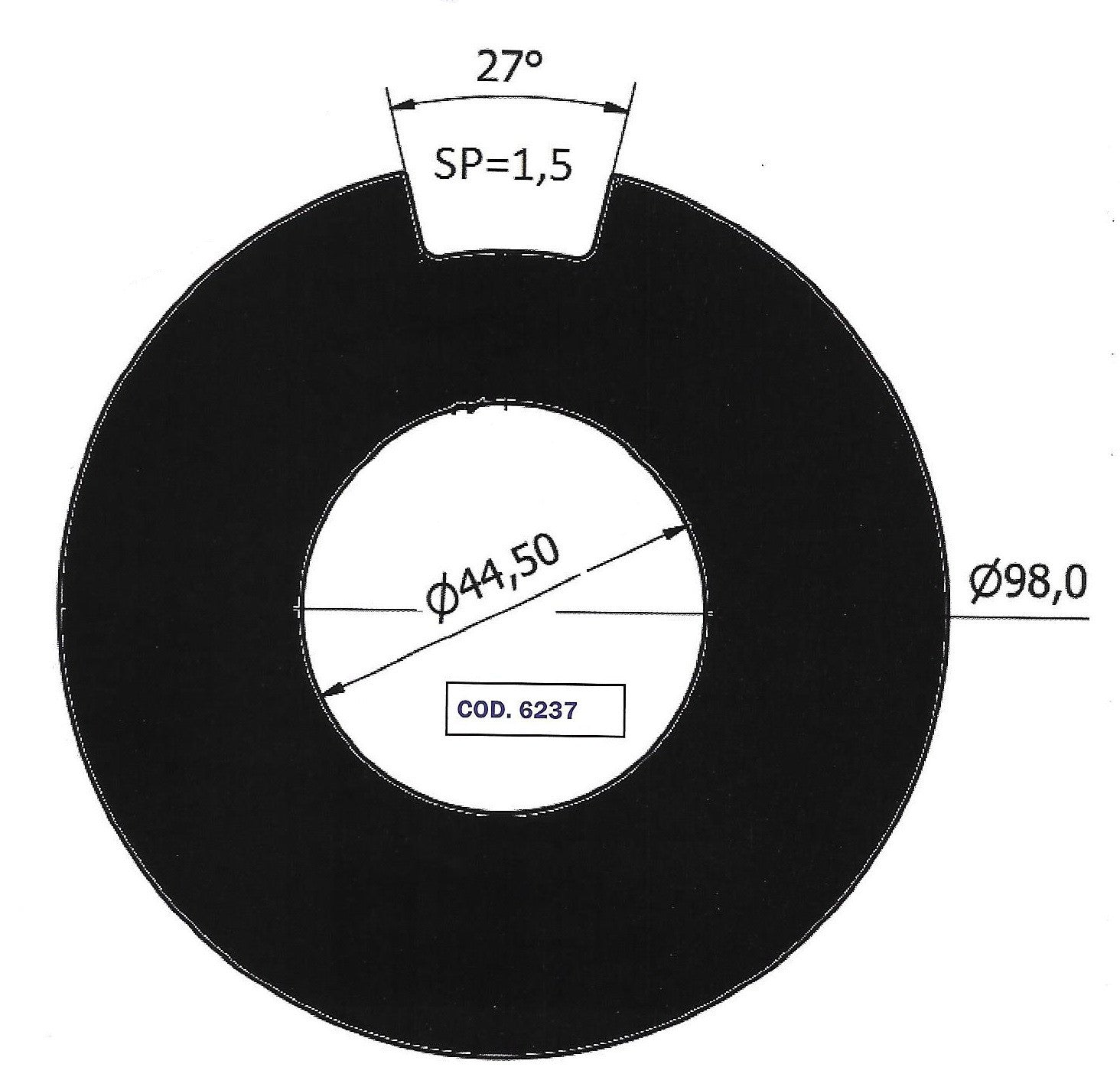 Wear Plate - Sherwood 19836 Replacement AN 6237