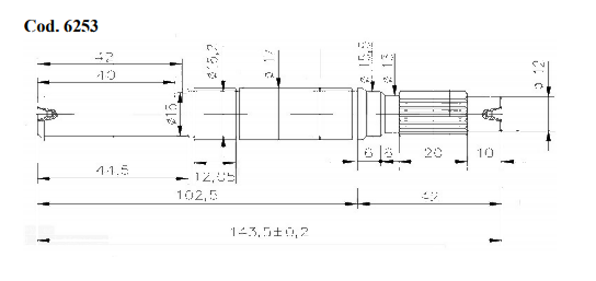 Pump Shaft Johnson Pump 10-22044 Shaft Replacement AN 6253