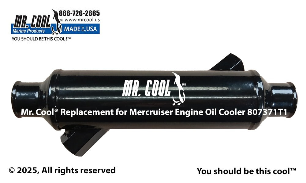 Mercruiser 807371T1 V8 Big Block Oil Cooler OFFSET Replacement