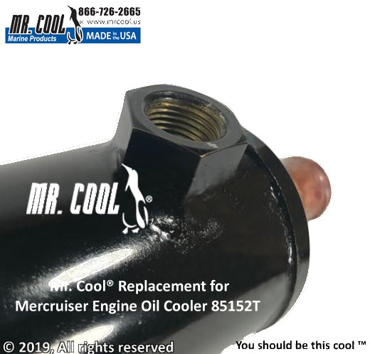 Mercruiser V8 425 & 454 Oil & Power Steering Cooler 85152T 17" x 2" Replacement