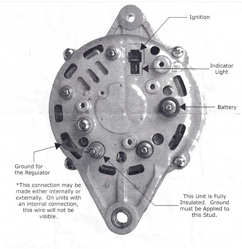 Yanmar GM Alternator (55A) 129772-77200 Hitachi LR155-20 Replacement