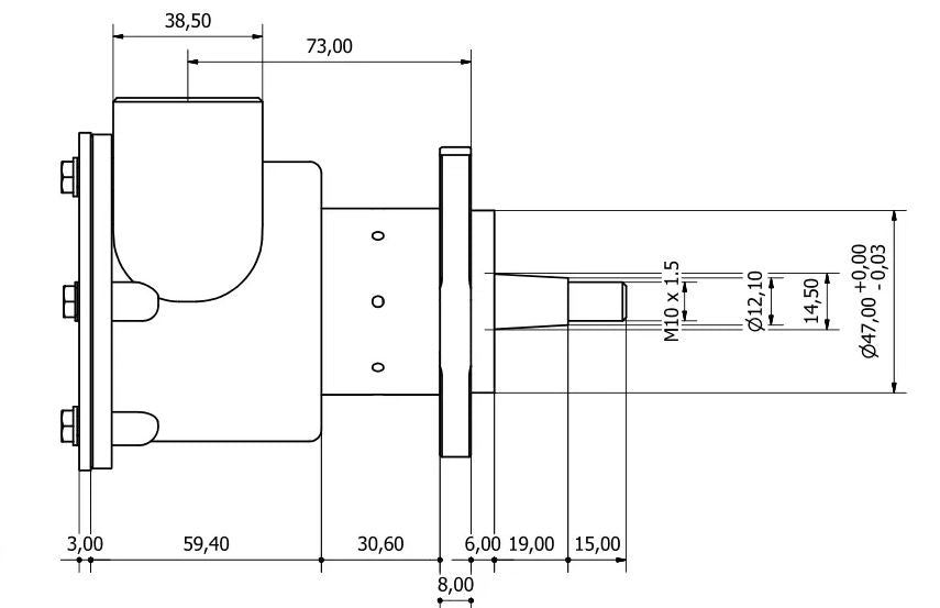 Seawater Pump AN 7416,( SS fm 6687)   Kohler 28-40 EFKOZD, 45-65 EFOZDJ, ED0065845590