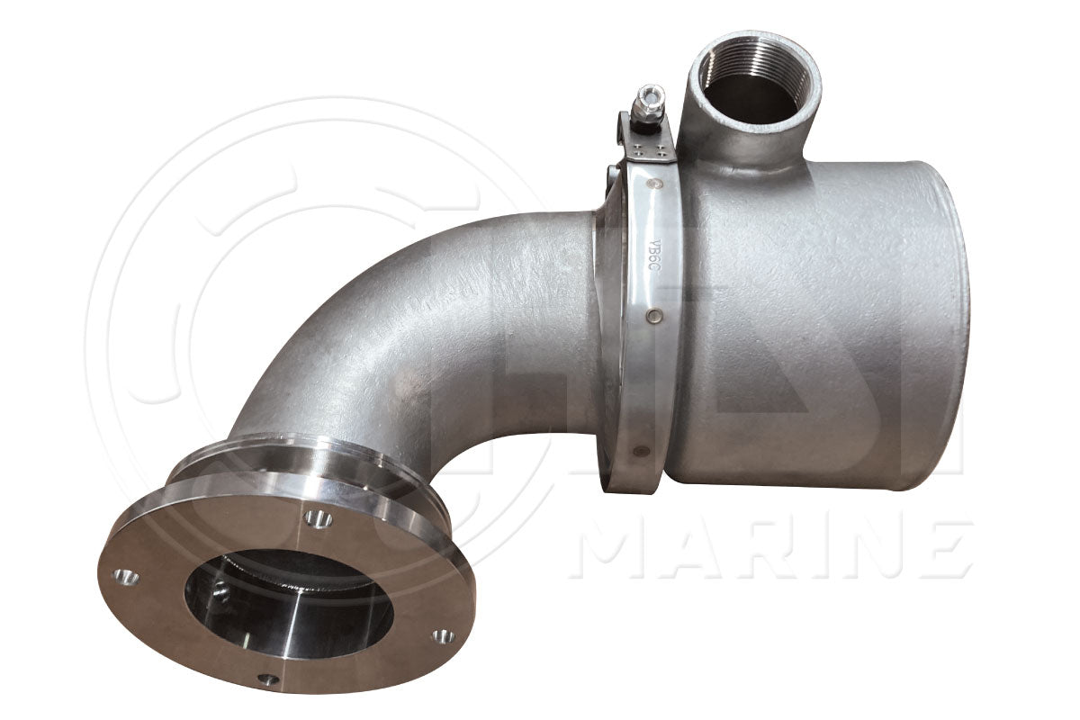 Cummins 6BTA & QSB5.9 Exhaust Mixing Elbow 6" x 1.5" CAST 316 Stainless HDI C5.9