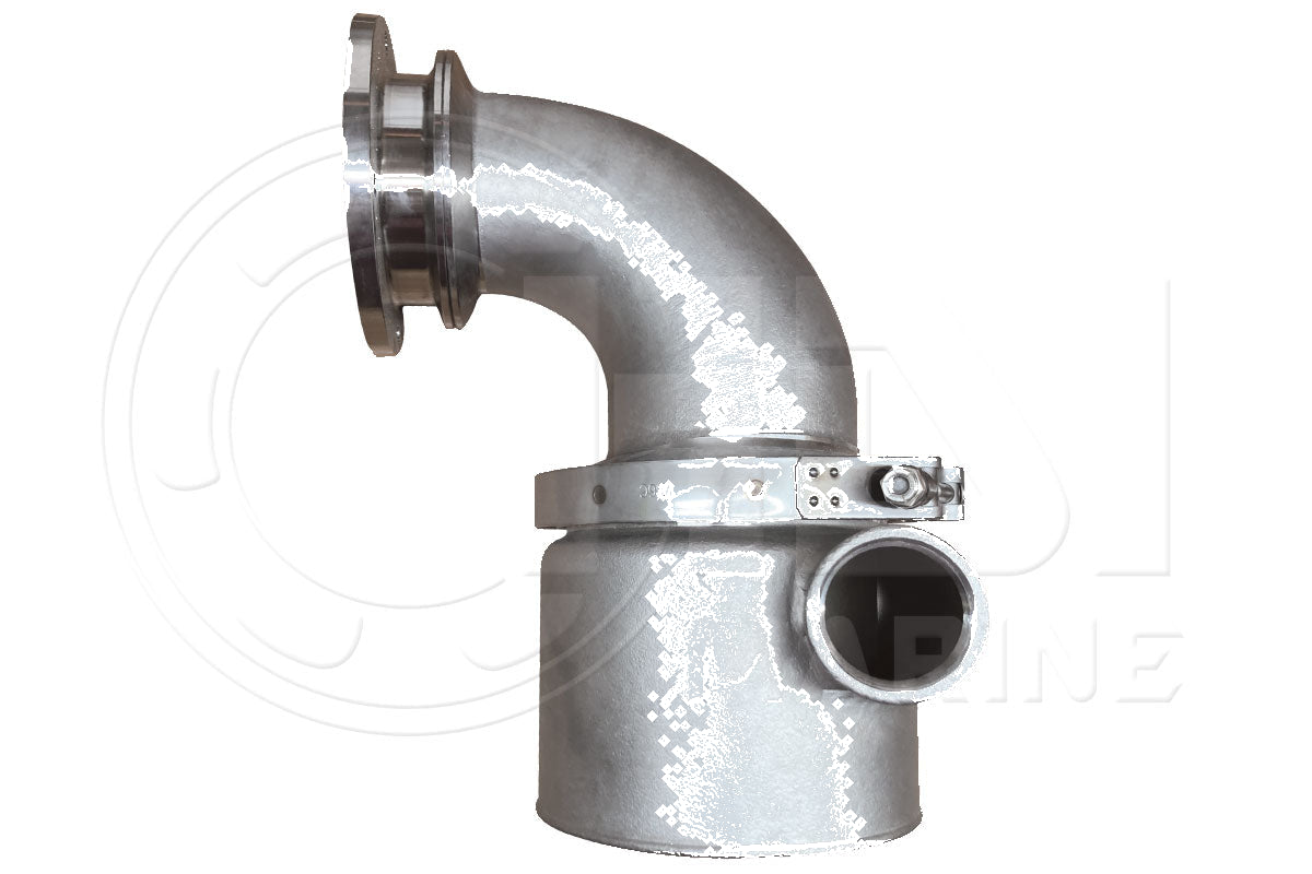Cummins 6BTA & QSB5.9 Exhaust Mixing Elbow 6" x 1.5" CAST 316 Stainless HDI C5.9