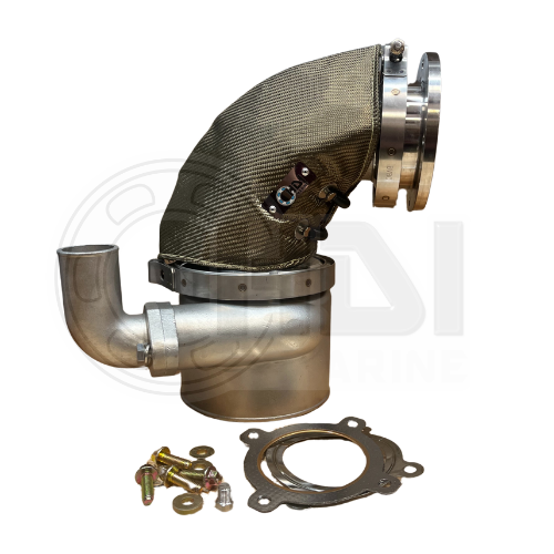 Cummins 6BTA & QSB5.9 Exhaust Mixing Elbow 6" x 1.5" CAST 316 Stainless HDI C5.9