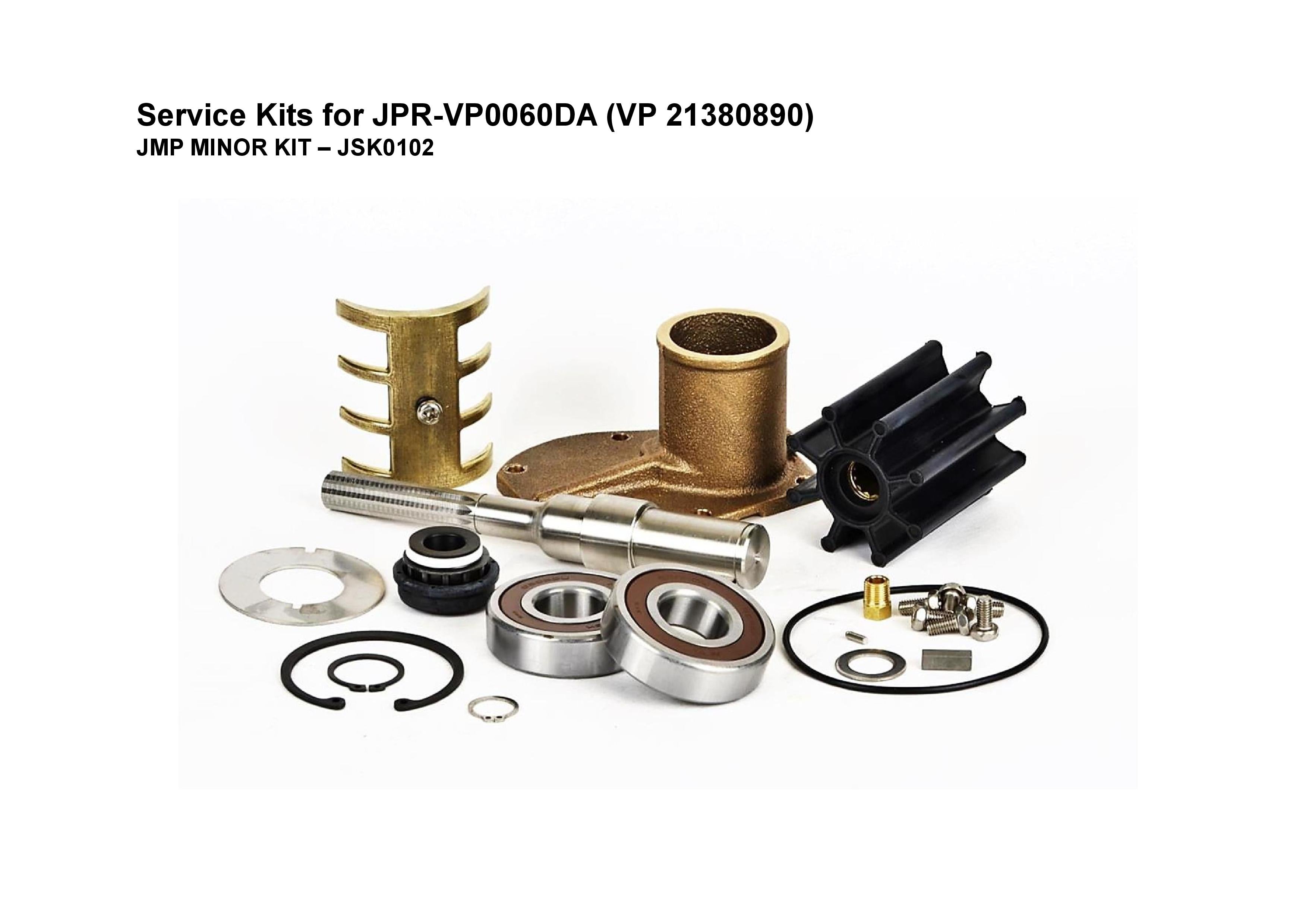 SERVICE KIT (MAJOR) VOLVO PENTA D6A SEAWATER PUMP 21380890 JSK0102