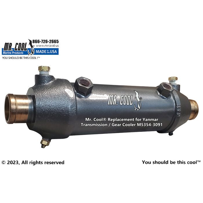 Oil Cooler Yanmar ZF85A (1-1/2" Hose) M5354-3091CN Replacement Mr Cool