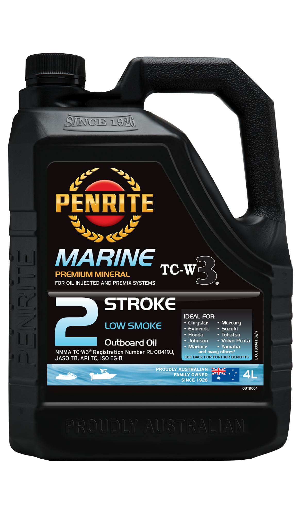 Penrite Marine Outboard 2 Stroke Oil Semi Synthetic 4 Litres