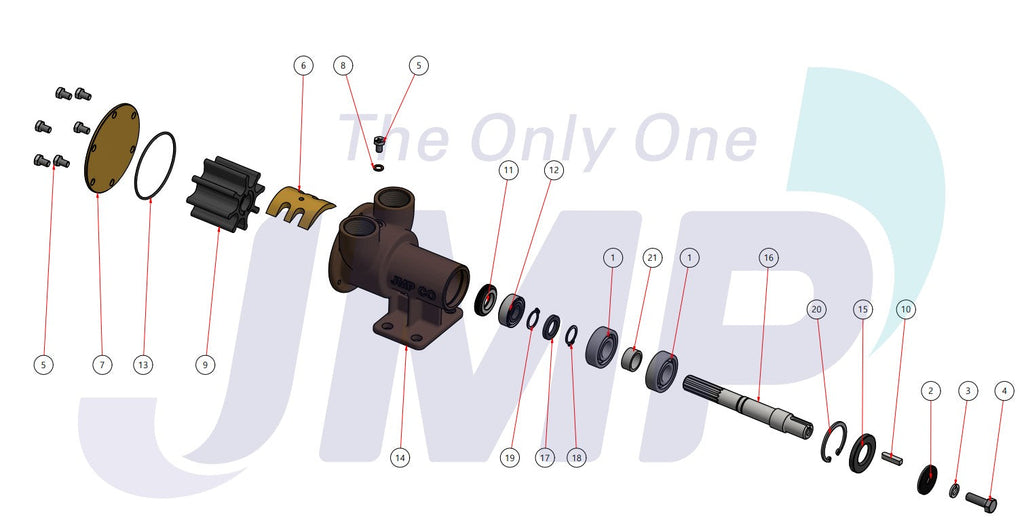 JPR-25UP JMP Marine General Multi-Purpose Pump - 1"(PF)