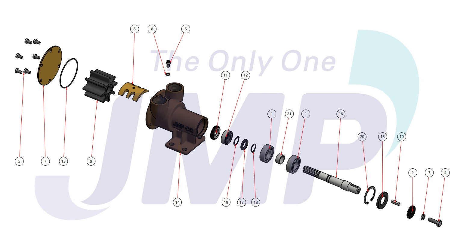 JPR-25UP JMP Marine General Multi-Purpose Pump - 1"(PF)