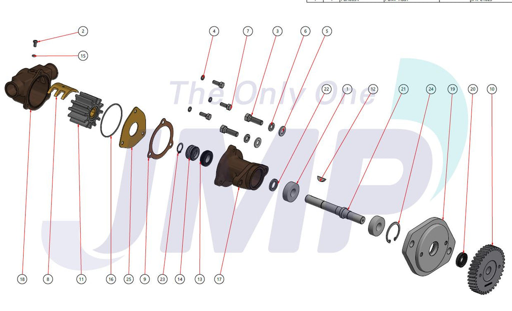 Cummins 4BT & 6BT M71 Seawater Pump Replacement JPR-C1025