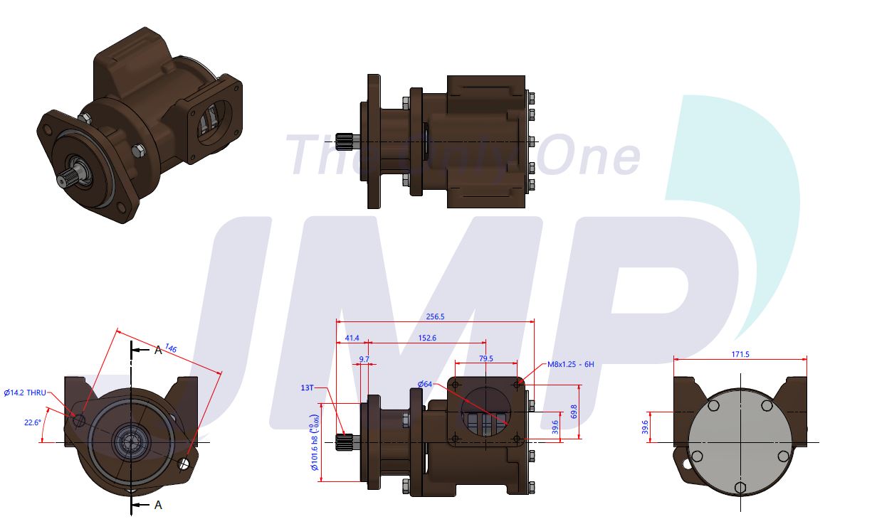 Cummins QSM11 Sherwood G2903X Seawater Pump Replacement JPR-C1100