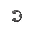 CIRCLIP SS ext. 25"x.7mm, 6.4mmx.7mm Snap ring AN 180