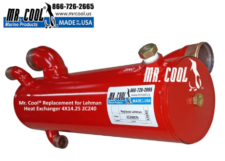 2C240 Heat Exchanger FORD LEHMAN M-Super90, SP90,  4" x 14.25"