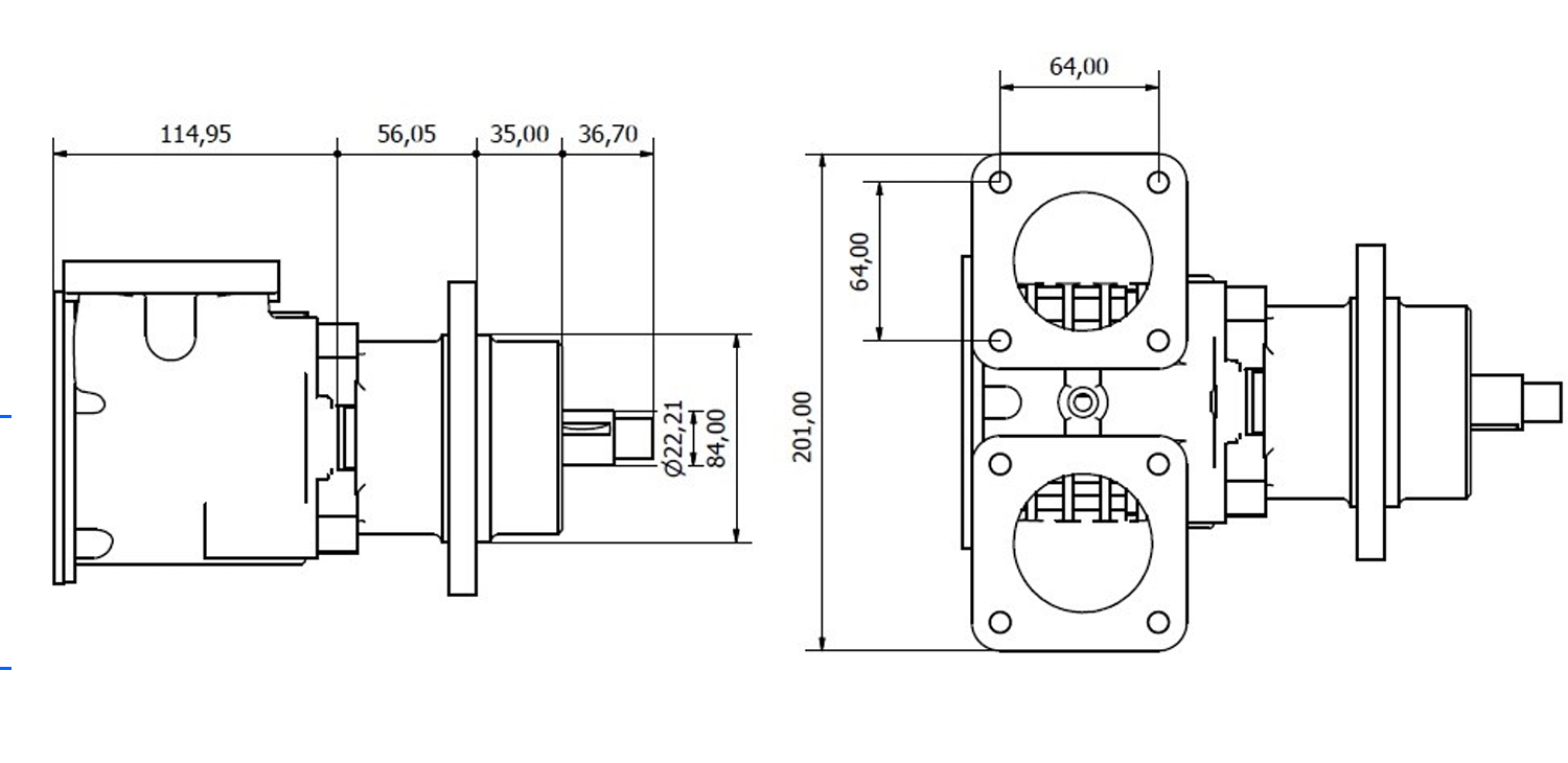 AN 7319-MP57/821 Seawater Pump, Jabsco 3380.005/02, Iveco 8281