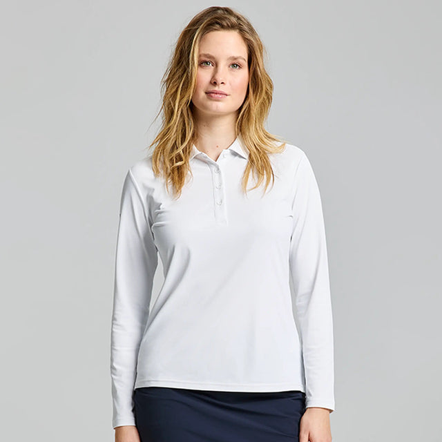 Slam Womens Tech Pique Polo Long Sleeve