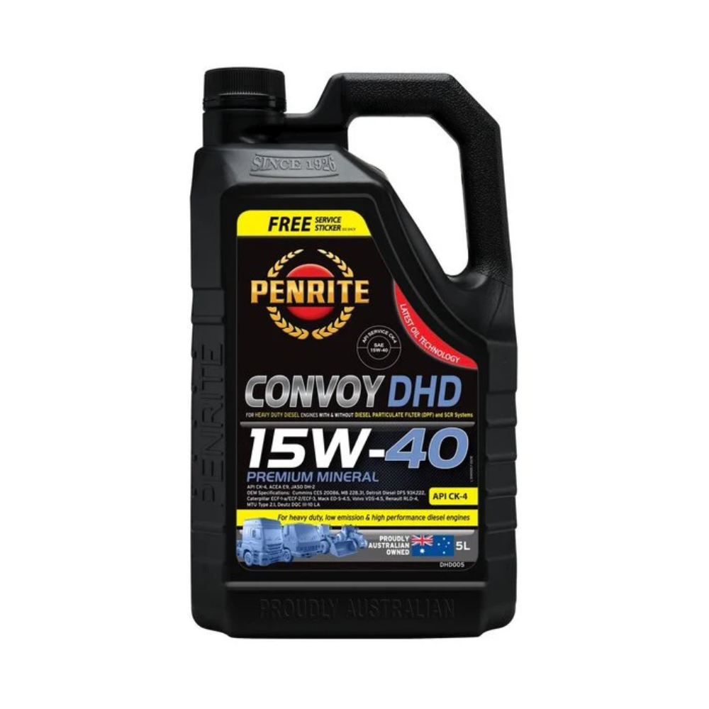Penrite 15W40 Convoy DHD Premium Mineral Engine Oil 5 Litres Volvo Penta VDS-4.5 approval