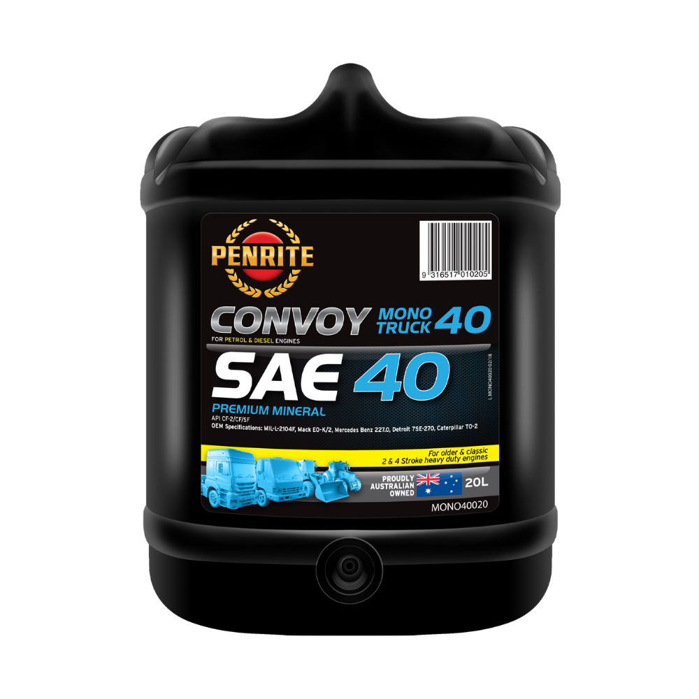 Penrite Convoy Mono 40 Premium Mineral 20L, Detroit Deisel 2 Stroke Engine Low Ash