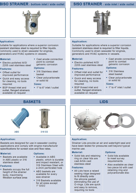 Water Strainer WS-BISO-150-S-A