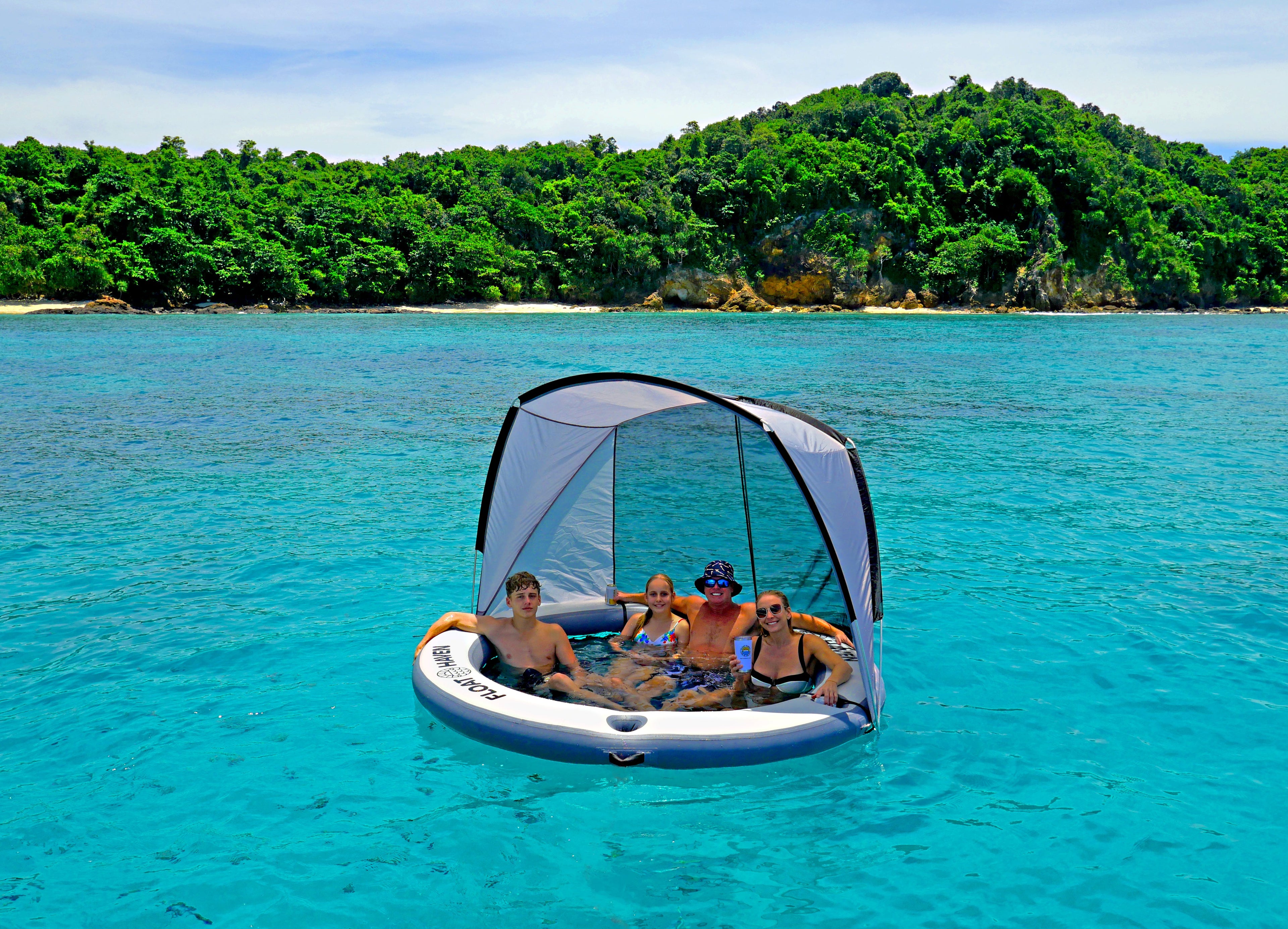 Float Haven Shade Haven - Portable Shade Canopy for Floating Island