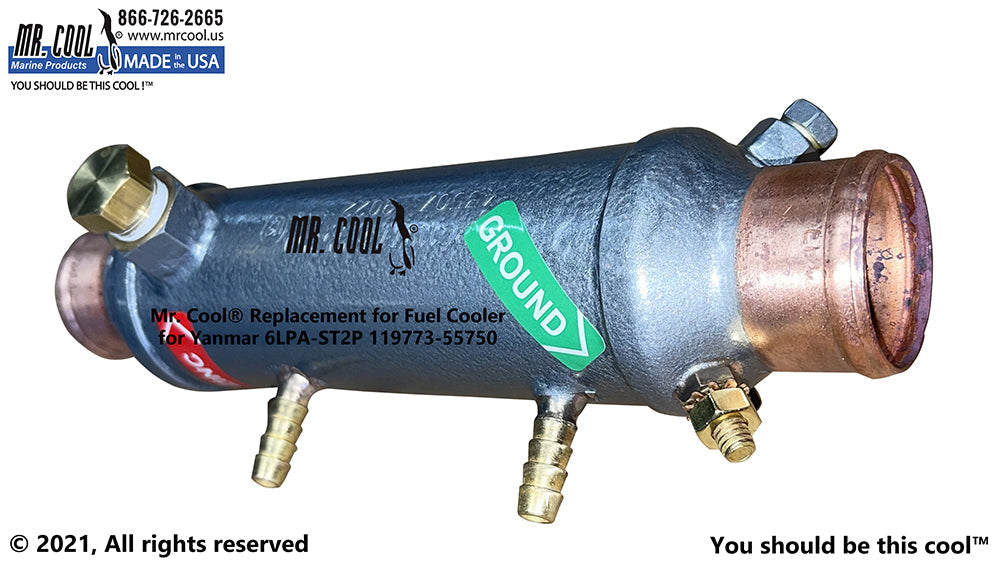 Yanmar 4LHA, 6LP(A) Fuel Cooler 119773-55750 Replacement 119773-55750 / 55800