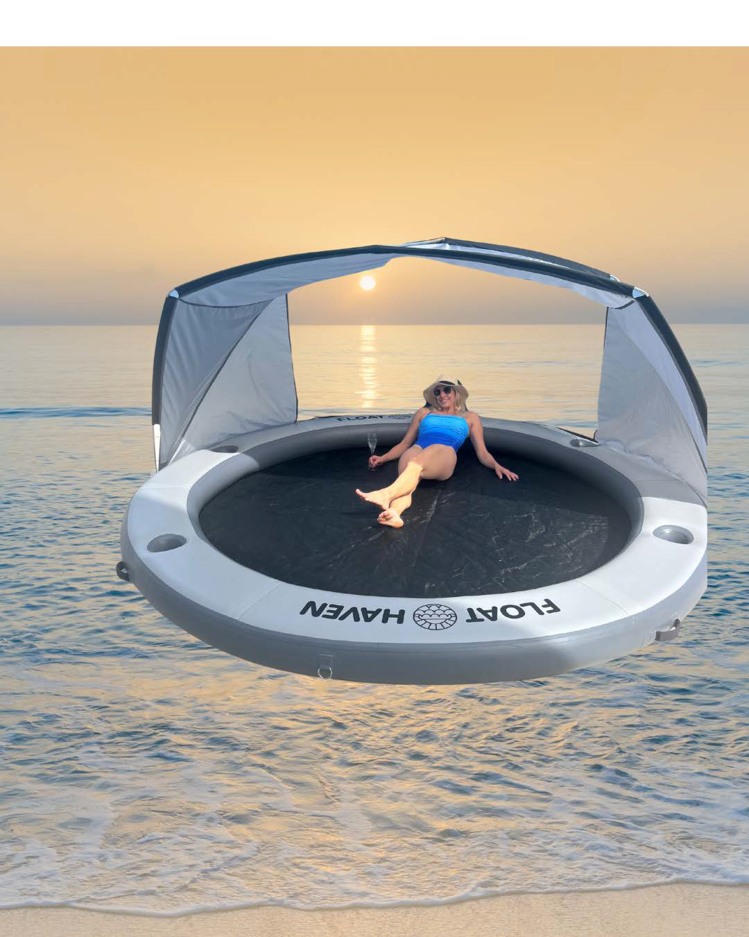 Float Haven Shade Haven - Portable Shade Canopy for Floating Island