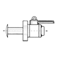 1 inch Valve Seacock Flush Thru-Hull with Female Thread Top