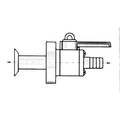 1 inch Valve Seacock Flush, Screened Thru-Hull with Straight Barb Top
