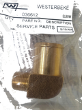 Brass Hose Tail 3/8 NPT - 1" 90° - WB 036612